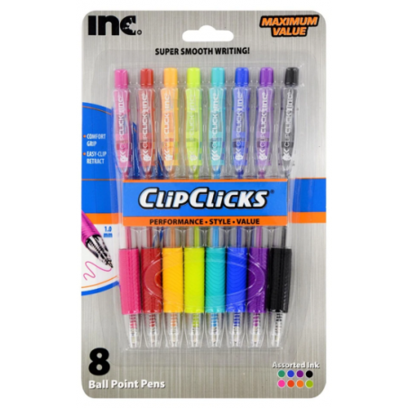 Bolígrafos (8 Unid.) colores surtidos