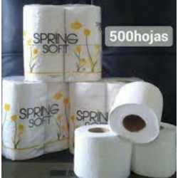 Papel higiénico Spring Soft (PAVECA) 500 hojas (4 rollos)