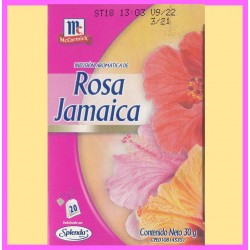 Infusión Rosa de Jamaica McCormick. Caja de 20 sobres.